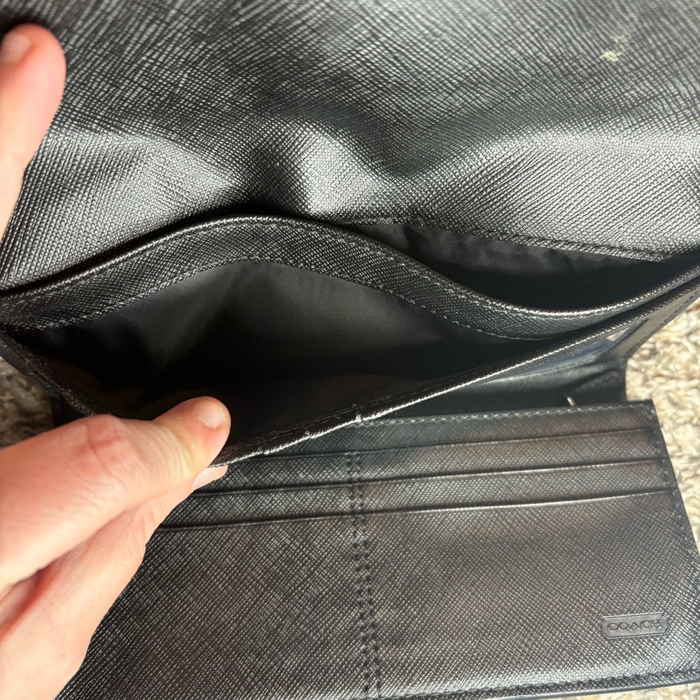 Coach signature wallet black and grey - Picture 5 of 8